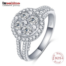 925 итальянский серебряное кольцо драгоценный камень обручальное кольцо ювелирных изделий (SRI0018-Б)